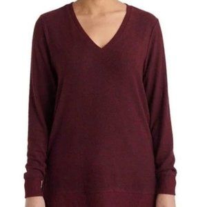 Lucky Brand Size Medium maroon v-neck sweater